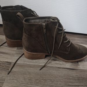 Brown Suede Ankle Boots